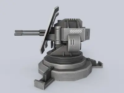 Prototype turret Low-poly 3D model purchase