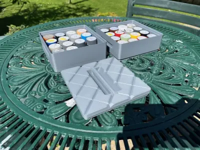 Stackable Tamiya 10ml Paint Storage Boxes 3D print model