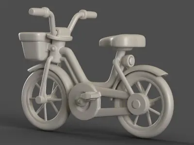 Cartoon Kid Bicycle 3D model
