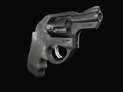 Ruger LCR 9mm Low-poly 3D model