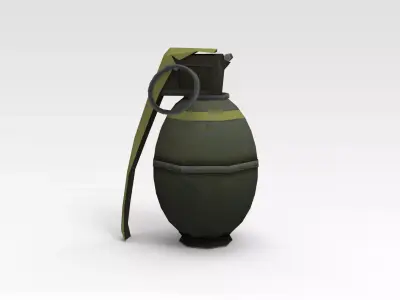 Grenade Low-poly 3D model 7