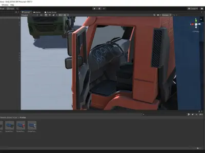 Industrial Dump Truck Pack for Unity Low-poly 3D model