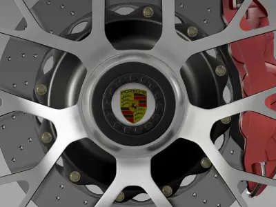 Porsche 911 Turbo S 2013 wheel 3D model