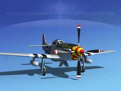 P-51D Mustang Old Crow 3D model