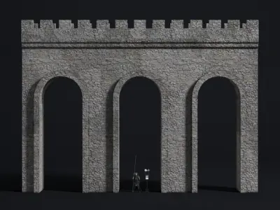Medieval Bridge Pack Vol 01 Low-poly 3D model
