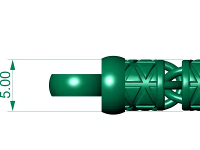 5mm Top Selling chain with triangle patterns antique  3D print model