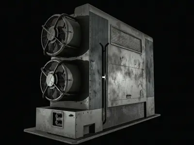 Large Generator 2 Types Low-poly 3D model