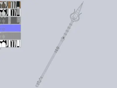 Anubis weapon Low-poly 3D model