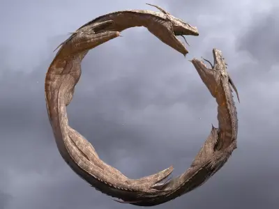 Dragon Snake Ring 1 3D model