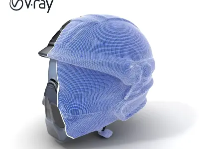 Futuristic Tactical Helmet Model Pack Low-poly 3D model