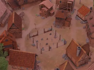 Medieval Village 3D model order
