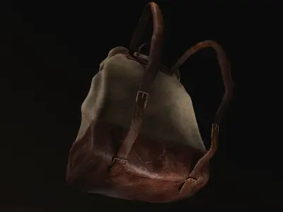 Backpack 2 Low-poly 3D model