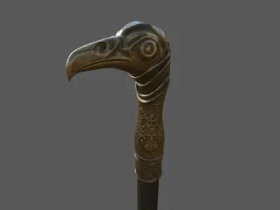  Assassins Creed Cane Sword Low-poly 3D model