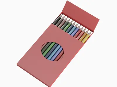 Colored Pencils Pack 02 Low-poly 3D model