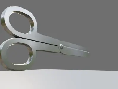 Scissors - Cut - Tesoura de corte Low-poly 3D model