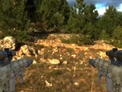 Scope 1-6X Zoom Low-poly 3D model