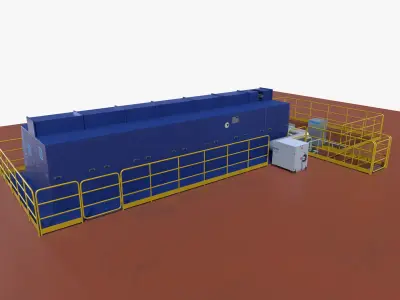 Dielectric Oil System Low-poly 3D model