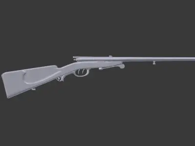 Antique Shotgun Rifle 3D model