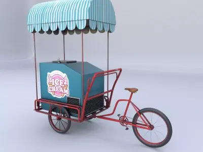 Ice Cream Cart Low-poly 3D model purchase