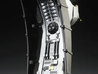 Sci-Fi ship Low-poly 3D model buy