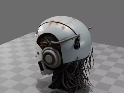 Abandoned Robot Head 3D model