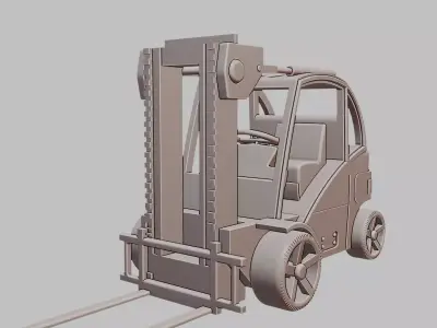 Industrial Forklift Warehouse Vehicle 3D Print Model 3D print model
