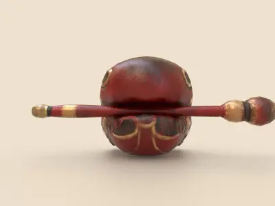 temple block Low-poly 3D model