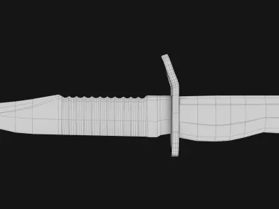 Combat Knife Low-Poly 3D Model Low-poly 3D model buy