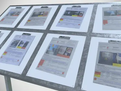 Notice board Low-poly 3D model purchase