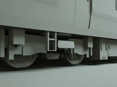 JR 323 Japan Commuter Train 3D Model Untextured Low-poly 3D model