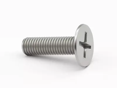 Phillips Flat Head Screw 3D model