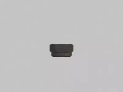 M2 5 Nut Lock Type Coarse Threads with Rusty Iron Texture 3D model