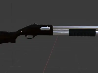 ShotGun Free low-poly 3D model get