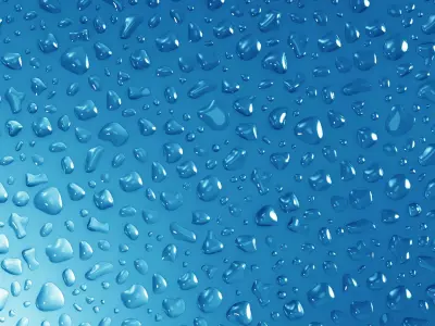 Liquid droplets bundle - Seamless patch of water drops 3D model purchase