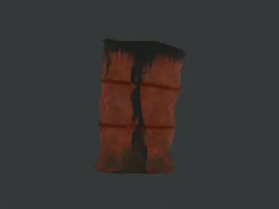 Rusty and Oil Stained Oil Barrel Free low-poly 3D model