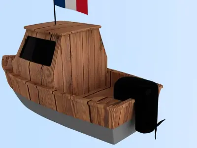 France Fishing Boat 3D model