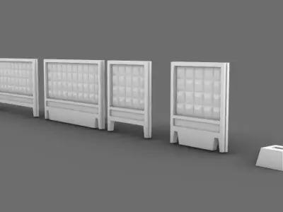 Soviet industrial concrete fence PO-2 3D print model