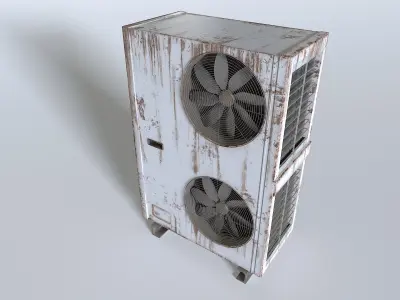Rusty Rooftop AC hvac unit 2 Low-poly 3D model