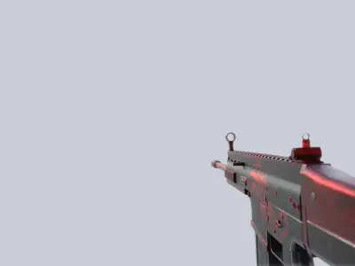 FN SCAR Red Dragon Low-poly 3D model