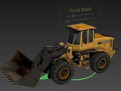 Wheel Loader Rigged Low-poly 3D model