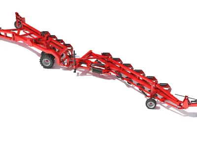 Semi Mounted Farm Plough 3D model purchase