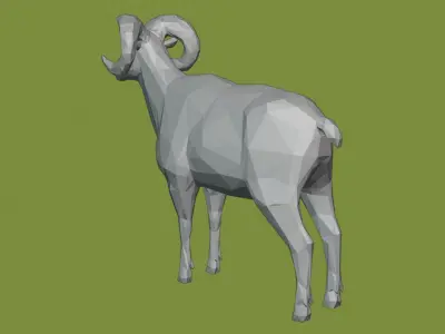 Horned sheep 3D model