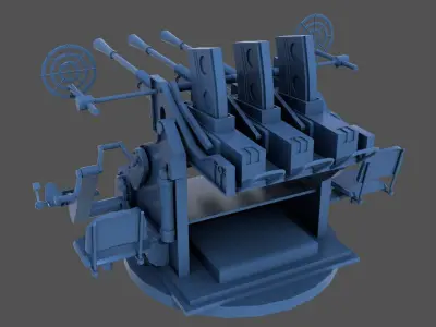Type 96 25mm triple mount - Commercial license - 1-100 scale 3D print model
