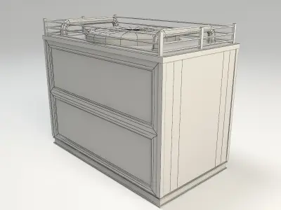 Air Conditioner Low Poly Low-poly 3D model