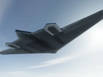 Chinese Aircraft bomber H-20 Low-poly 3D model