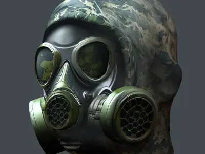 Helmet 3d model military combat Military Low-poly Low-poly 3D model 53