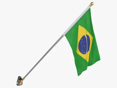  Brazil Cloth Flag Wall Mount Animated 