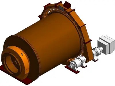 ball mill 3D model purchase