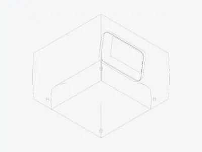 Seat - Sofa - Simplicity - Type 2 - Corner Low-poly 3D model