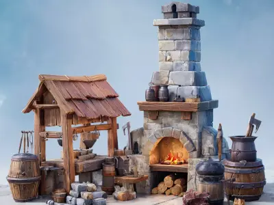 Blacksmith Free Set Free 3D model